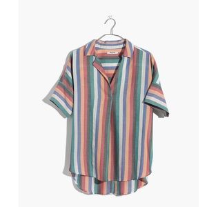Madewell courier back button shirt